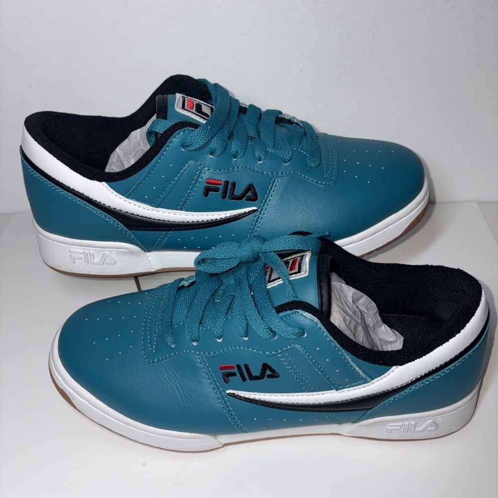 Men's Fila Original Fitness Harbor Blue/Black/White Sneakers Shoes Size 8
